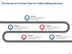 Roadmap for process flow for video editing services ppt powerpoint presentation ideas