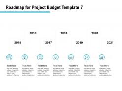 Roadmap for project budget 2015 to 2021 ppt powerpoint presentation inspiration outfit