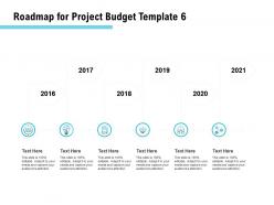 Roadmap for project budget 2016 to 2021 ppt powerpoint presentation portfolio example file