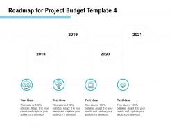 Roadmap for project budget 2018 to 2021 ppt powerpoint presentation gallery skills