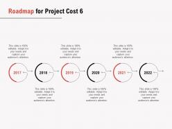 Roadmap for project cost 2018 to 2022 ppt powerpoint presentation ideas clipart images