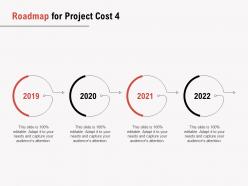 Roadmap for project cost 2019 to 2022 ppt powerpoint presentation show