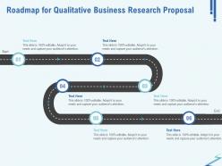 Roadmap for qualitative business research proposal ppt file design