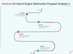 Roadmap for search engine optimization proposal template four ppt presentation deck