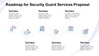 Roadmap for security guard services proposal ppt slides introduction