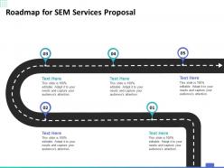 Roadmap for sem services proposal ppt powerpoint presentation slides tips