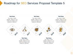 Roadmap For SEO Services Proposal 2016 To 2020 Ppt Powerpoint Presentation Slide