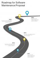 Roadmap For Software Maintenance Proposal One Pager Sample Example Document
