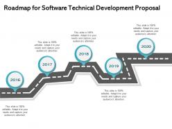 Roadmap for software technical development proposal ppt file slides