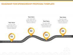 Roadmap for sponsorship proposal template ppt powerpoint presentation portfolio