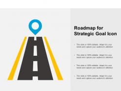 Roadmap for strategic goal icon