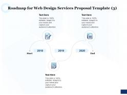 Roadmap for web design services proposal 2018 to 2020 ppt powerpoint layouts