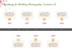 Roadmap for wedding photography contract 2015 to 2021 years ppt powerpoint presentation tips