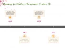 Roadmap for wedding photography contract 2018 to 2021 years ppt powerpoint presentation topics