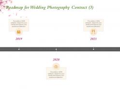Roadmap for wedding photography contract 2019 to 2021 years ppt powerpoint presentation tips
