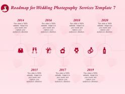 Roadmap for wedding photography services template 2014 to 2020 ppt powerpoint rules