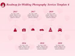 Roadmap for wedding photography services template 2015 to 2020 ppt outline graphics