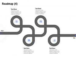 Roadmap four stage l1190 ppt powerpoint presentation layouts files
