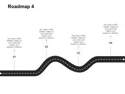 Roadmap four timeline f447 ppt powerpoint presentation model introduction