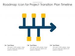 Roadmap icon for project transition plan timeline