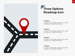 Roadmap icon strategic goal different milestones time clock interactive options