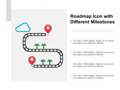 Roadmap icon with different milestones