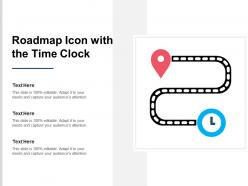 Roadmap icon with the time clock