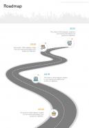 Roadmap Marketing Partnership Proposal One Pager Sample Example Document