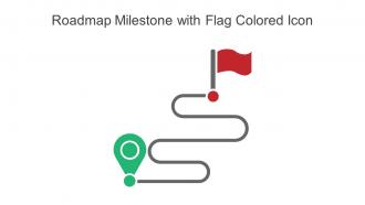 Roadmap Milestone With Flag Colored Icon In Powerpoint Pptx Png And Editable Eps Format