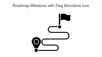 Roadmap Milestone With Flag Monotone Icon In Powerpoint Pptx Png And Editable Eps Format