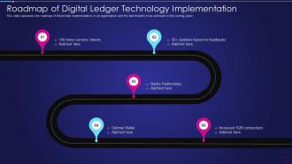 Roadmap Of Digital Ledger Technology Implementation Ppt Slides Model