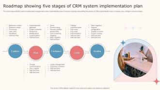 Roadmap Showing Five Stages Of CRM System Implementation Plan