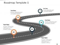 Roadmap template five step process technology disruption in hr system ppt clipart