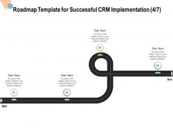 Roadmap template for successful crm implementation end ppt powerpoint presentation file