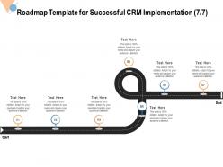 Roadmap template for successful crm implementation needs ppt powerpoint presentation file master