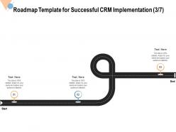 Roadmap template for successful crm implementation start ppt powerpoint presentation file
