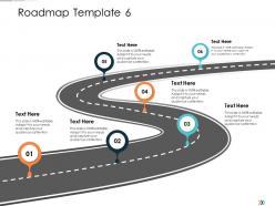Roadmap template six step process technology disruption in hr system ppt demonstration