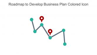 Roadmap To Develop Business Plan Colored Icon In Powerpoint Pptx Png And Editable Eps Format