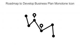 Roadmap To Develop Business Plan Monotone Icon In Powerpoint Pptx Png And Editable Eps Format