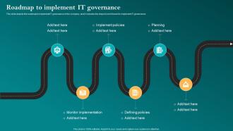 Roadmap To Implement It Governance Corporate Governance Of Information Technology Cgit
