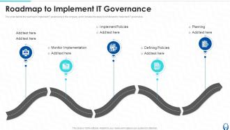 Roadmap To Implement IT Governance Ppt Powerpoint Presentation Visual Aids Portfolio
