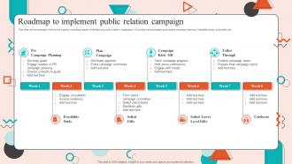 Roadmap To Implement Public Relation Campaign