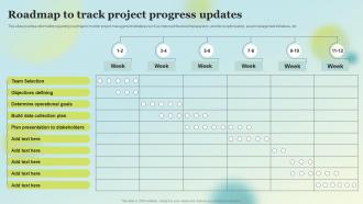 Roadmap To Track Project Progress Updates Stakeholders Involved In Project Coordination