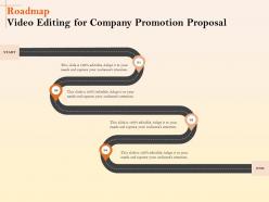 Roadmap video editing for company promotion proposal ppt file display