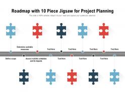 Roadmap with 10 piece jigsaw for project planning