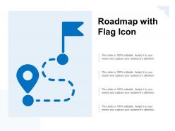 Roadmap with flag icon
