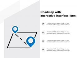 Roadmap with interactive interface icon