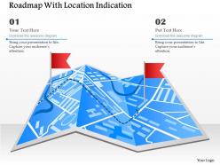 Roadmap with location indication powerpoint template