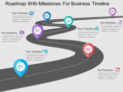 roadmap_with_milestones_for_business_timeline_flat_powerpoint_design_Slide01