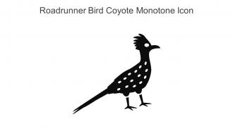 Roadrunner Bird Coyote Monotone Icon In Powerpoint Pptx Png And Editable Eps Format